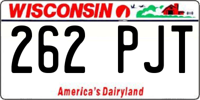 WI license plate 262PJT