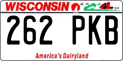 WI license plate 262PKB