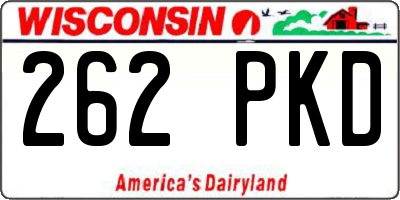 WI license plate 262PKD