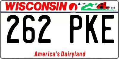 WI license plate 262PKE
