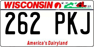 WI license plate 262PKJ