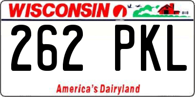 WI license plate 262PKL