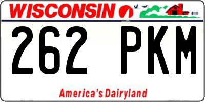WI license plate 262PKM