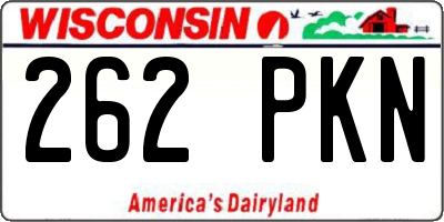 WI license plate 262PKN