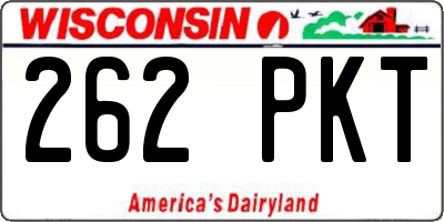 WI license plate 262PKT