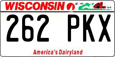 WI license plate 262PKX