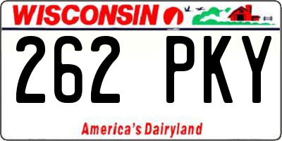 WI license plate 262PKY