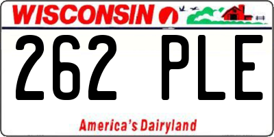 WI license plate 262PLE