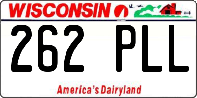 WI license plate 262PLL