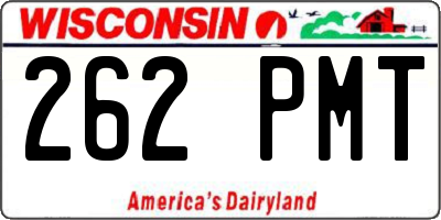 WI license plate 262PMT