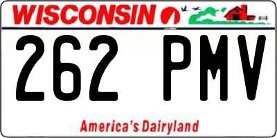 WI license plate 262PMV