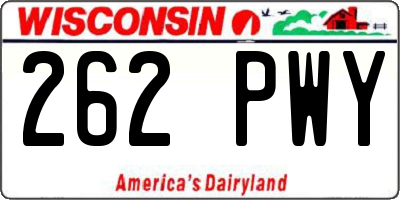 WI license plate 262PWY