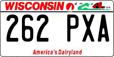 WI license plate 262PXA