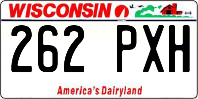 WI license plate 262PXH