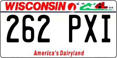 WI license plate 262PXI