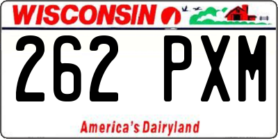 WI license plate 262PXM