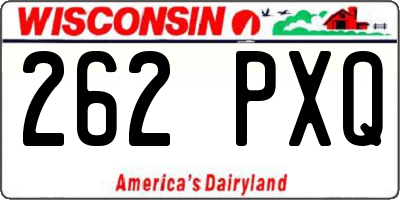 WI license plate 262PXQ