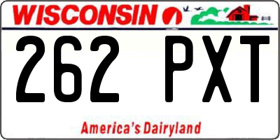 WI license plate 262PXT