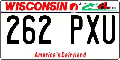 WI license plate 262PXU