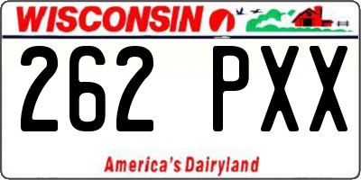 WI license plate 262PXX