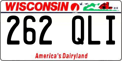 WI license plate 262QLI