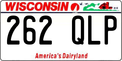 WI license plate 262QLP