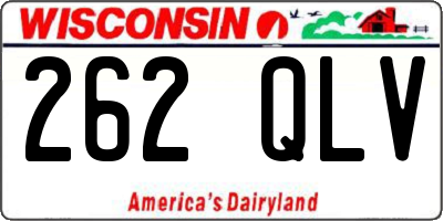 WI license plate 262QLV