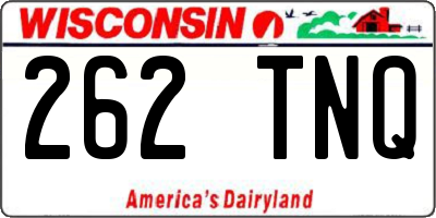 WI license plate 262TNQ