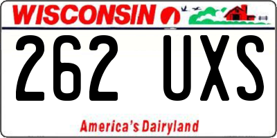 WI license plate 262UXS