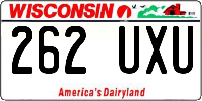 WI license plate 262UXU