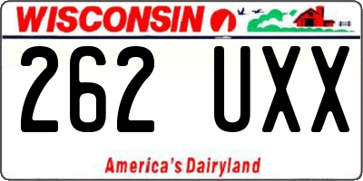 WI license plate 262UXX