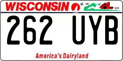 WI license plate 262UYB