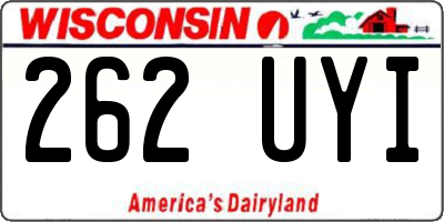 WI license plate 262UYI