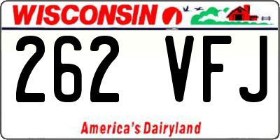 WI license plate 262VFJ