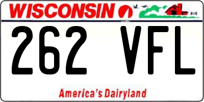 WI license plate 262VFL