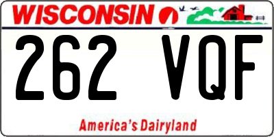 WI license plate 262VQF
