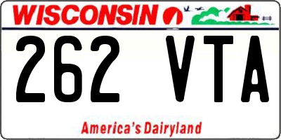 WI license plate 262VTA