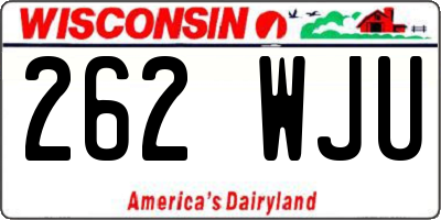 WI license plate 262WJU