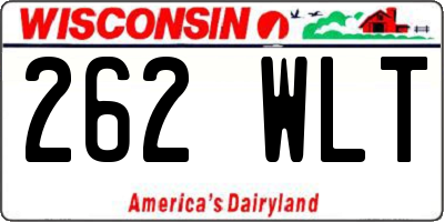 WI license plate 262WLT