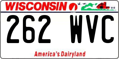 WI license plate 262WVC