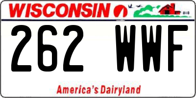 WI license plate 262WWF
