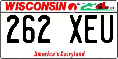 WI license plate 262XEU