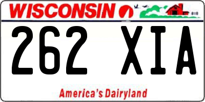 WI license plate 262XIA