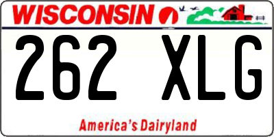 WI license plate 262XLG