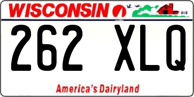 WI license plate 262XLQ