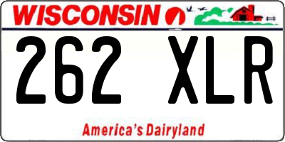 WI license plate 262XLR