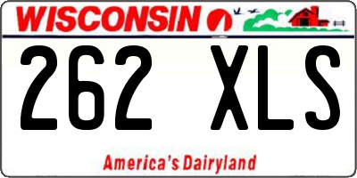 WI license plate 262XLS