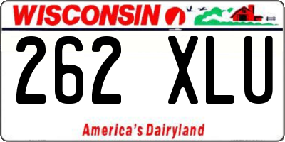 WI license plate 262XLU