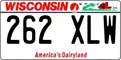 WI license plate 262XLW