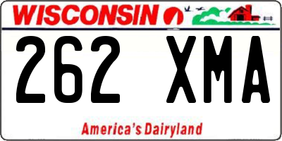 WI license plate 262XMA